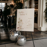 Minimalist Floral Baby Shower Welcome Sign | Hello Baby Theme