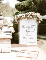 Rehearsal Dinner Welcome Sign | The Night Before Wedding