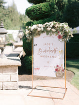 Floral Bachelorette Welcome Sign | Wine Country Bachelorette Weekend Poster