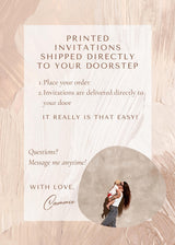 Minimalist Wedding Invitation with Envelopes | Modern Photo Wedding Invite 5x7