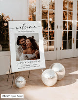 Wedding Welcome Sign | Personalized Photo | Modern Celebration