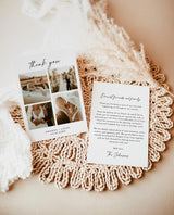 4 Photo Wedding Thank You Card with Envelopes | Modern Minimalist Boho - mockup display