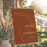 Terracotta Boho Wedding Welcome Sign | Modern Minimalist Theme