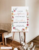 Little Wildflower On The Way Baby Shower Welcome Sign