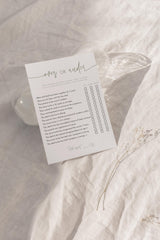 Over or Under Baby Shower Game | Boho Sage Baby Shower Game Card 5x7 BM1