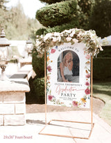 Wildflower Graduation Party Welcome Sign | Personalized Photo W1