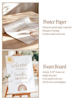 Rainbow Baby Shower Welcome Sign S2