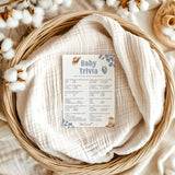 Baby Shower Trivia Baby Shower Game | Blue Cowboy Western
