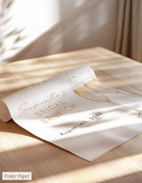 Champagne Bridal Shower Welcome Sign | Boho Brunch Bubbly