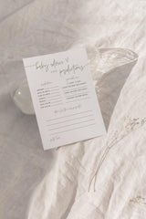 Advice and Predictions Card | Boho Sage Baby Shower Card 5x7 BM1