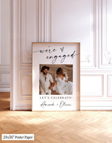 Engagement Party Welcome Sign | Minimalist We're Engaged Modern M9