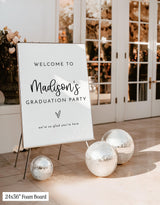 Graduation Party Welcome Sign | Photo Modern Minimalist