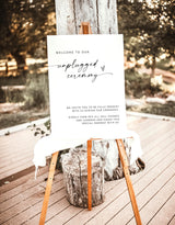 Unplugged Ceremony Wedding Sign | Modern Minimalist Elegant