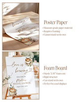 Love is Brewing Bridal Shower Welcome Sign | Espresso Coffee Theme