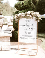 Unplugged Ceremony Wedding Sign | No Phones Sign Modern Minimalist Elegant