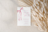 First Birthday Invitation Turning One | Pink Bow B4