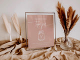 Tip Jar Sign | Boho Blush Pink Baby Shower Sign 8x10 BM1