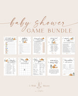 Halloween Baby Shower Games, Pumpkin Baby Shower Game Bundle, Gender Neutral, A Little Boo Games, Spooky Baby Shower Game Templates, H9