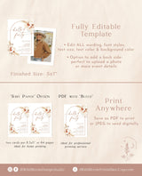 Pampas Grass Birthday Invite, Boho Birthday Party Invite, Boho Arch Birthday Invite, 40th Adult Birthday Editable Template, A2