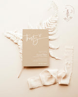 Boho Birthday Party Invite, Neutral Tones Birthday Invite, Editable Modern Birthday Invite, 30th Adult Birthday Editable Template, BM1