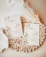 Boho Fall Bridal Shower Invite, Fall in Love Bridal Shower Invite, Wildflower Bridal Shower, Fall Wedding Shower, Editable Template, F4