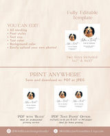 Wedding Favor Sign Template | Dog Treat Wedding Favors Sign | Pet Treat Favor Sign | Biscuit Bar Sign | Editable Template | M9