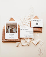 Minimalist Wedding Invitation Template, Modern Wedding Invite, Boho Wedding Invitation, Photo Wedding Invitation, Editable Template M9