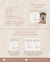 Brunch & Bubbly Bridal Shower Invitation | Wedding Shower Invite | Champagne Shower | Minimalist Bridal Shower Invite | Editable Template W9