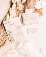Fall Bridal Shower Invitations, Bridal Shower Bundle, Recipe Card, Fall In Love Bridal Shower, Boho Bridal Shower Invite, Wildflower F4