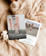 Graduation Party Invitation Template, Minimalist Graduation Announcement, Modern Graduation Party Invite, Photo Graduation Invite, M9