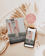 Graduation Party Invitation Template, Minimalist Graduation Announcement, Modern Graduation Party Invite, Photo Graduation Invite, M9