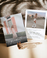 Graduation Party Invitation Template, Minimalist Graduation Announcement, Modern Graduation Party Invite, Photo Graduation Invite, M9