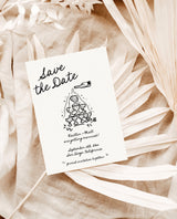 Save the Date Template | Hand Drawn Save the Date | Retro Save the Date | Modern Minimalist Save the Date Cards | Editable Template | H1