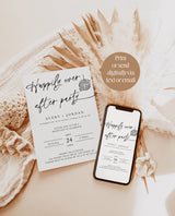 Miniamlist Wedding Announcement | Photo Elopement Announcement | Happily Ever After Party Invite | Funky Disco Ball | Reception Invite | H1