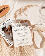 Miniamlist Wedding Announcement | Photo Elopement Announcement | Happily Ever After Party Invite | Funky Disco Ball | Reception Invite | H1