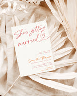 Colorful Bridal Shower Invite | Minimalist Bridal Shower Invite | Pink Bridal Shower | Elegant Bridal Shower Invite | Editable Template | M0