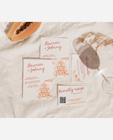 Handwritten Wedding Invite Template, Champagne Tower Invite, Colorful Wedding Invite, Funky Whimsical Wedding, Illustration Invite H1