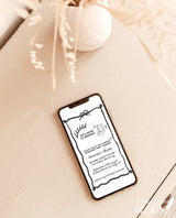 Engagement Party Text Invite Template | Modern Surprise Engagement Invite | Hand Drawn Engagement Party Invite | Editable Template | H1