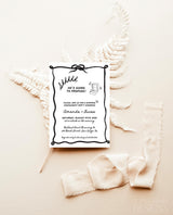Engagement Party Invite Template | Modern Surprise Engagement Invite | Hand Drawn | Modern Engagement Party Invite | Editable Template | H1