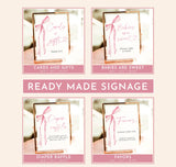 Pink Bow Baby Shower Bundle | Girl Baby Shower | Baby Shower Bundle | Sweet Baby Girl | Blush Pink Baby Shower | Editable Template, B4