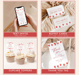 Berry Sweet Baby Shower Bundle | Strawberry Baby Shower | Baby Shower Bundle | Girl Baby Shower | Summer Baby Shower | Editable Template, B7