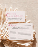 Bridal Shower Recipe Card Template | Bridal Shower Recipe Card Insert | Minimalist Bridal Shower | Recipe Request | Editable Template | B4