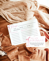 Bridal Shower Recipe Card Template | Bridal Shower Recipe Card Insert | Minimalist Bridal Shower | Recipe Request | Editable Template | B4