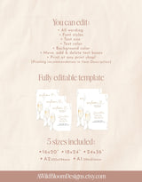 Pearls and Prosecco Welcome Sign | Bridal Brunch Shower Welcome Sign | Brunch and Bubbly | Boho Bridal Shower Welcome, Editable Template P1