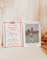 Hand Drawn Graduation Announcement | Graduation Party Invite | Modern Graduation Party Invite | Photo Graduation Invite Editable Template H1