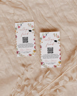 Wildflower College Fund Card | QR Code College Fund Graduation | College Fund Graduation Card | Floral Graduation Party Editable Template W1