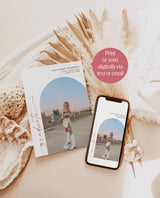 Wildflower Graduation Party Invite Template | Graduation Announcement | Modern Floral Graduation Party Invite | Photo Graduation Invite | W1