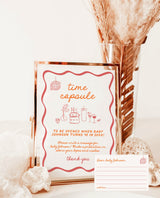 Time Capsule Sign | Hand Drawn Colorful Baby Shower | Time Capsule Cards | Modern Baby Shower | Gender Neutral Baby Shower | H1