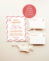 Time Capsule Sign | Hand Drawn Colorful Baby Shower | Time Capsule Cards | Modern Baby Shower | Gender Neutral Baby Shower | H1