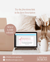 Bridal Shower Recipe Card Template | Bridal Shower Recipe Card Insert | Minimalist Bridal Shower | Recipe Request | Editable Template | B4